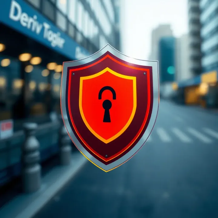 Security and Safety Features on Deriv.com Security shield icon representing robust protection measures on Deriv.com
