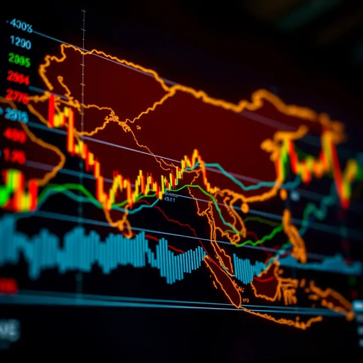 Key Asian Markets and Their Impact on Global Trade Graph depicting major Asian stock exchanges and their influence on global market trends