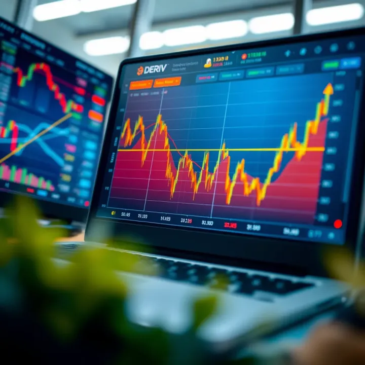 Simulated Trading Performance Using Deriv Demo Account Graph displaying simulated trading performance using Deriv demo account tools