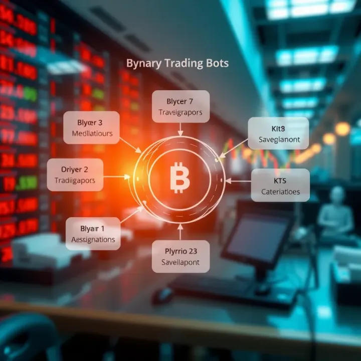 Diagram showing how binary trading bots operate in financial markets