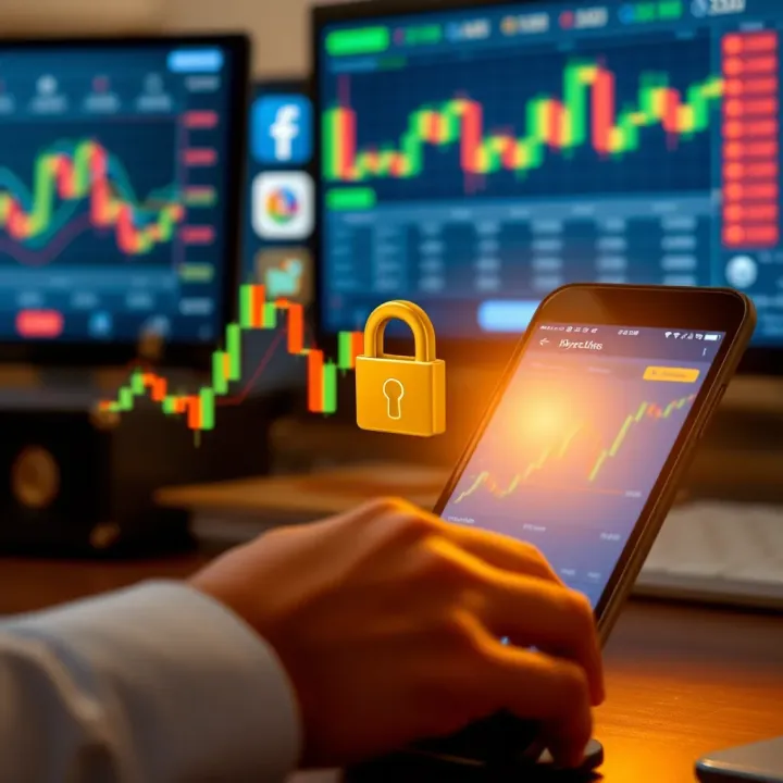 Illustration of financial charts and mobile payment icons representing local access and secure transactions