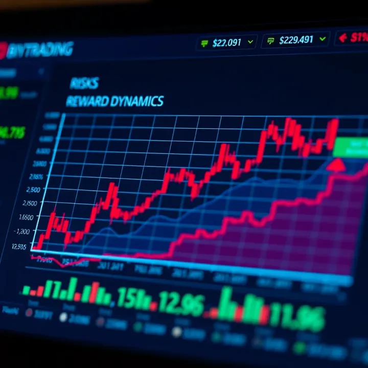 Risk and Reward Dynamics in Binary Trading Graph illustrating risks and potential rewards associated with binary trading in an online environment