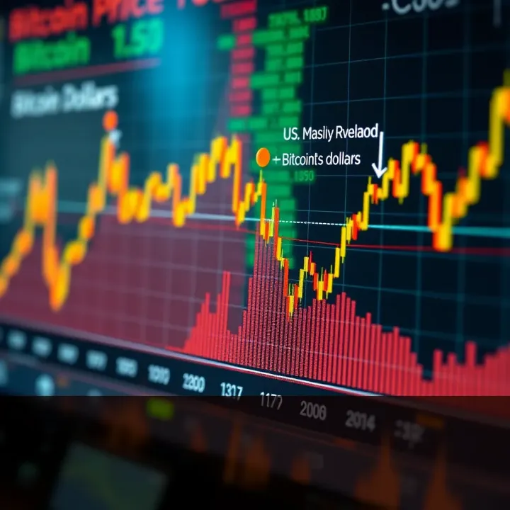 Graph showing historical Bitcoin price trends in US dollars with markers for major market events
