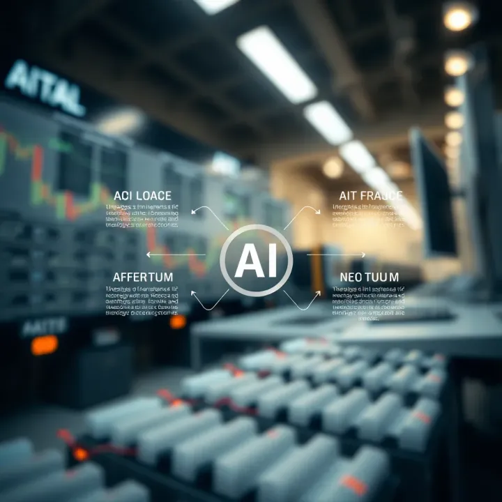 AI Technology in Cryptocurrency Trading with BitOption AI Diagram illustrating AI technology integration in cryptocurrency trading