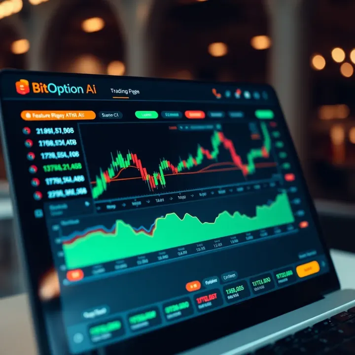 BitOption AI Trading Platform Features Overview Dashboard overview of BitOption AI platform highlighting key trading features
