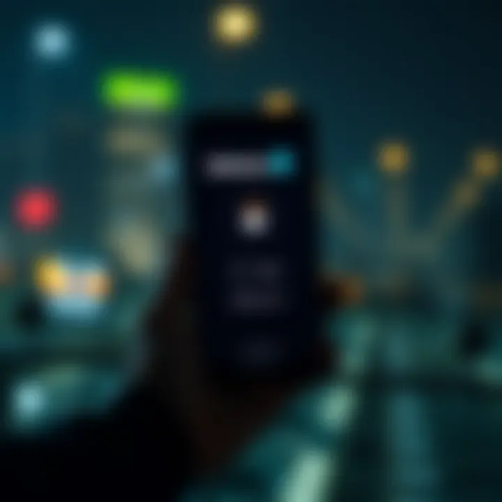 Mobile device displaying Binary.com login screen with security icons