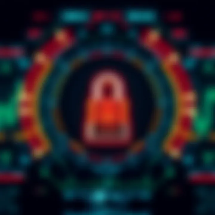 Secure login interface showcasing encryption elements for online trading