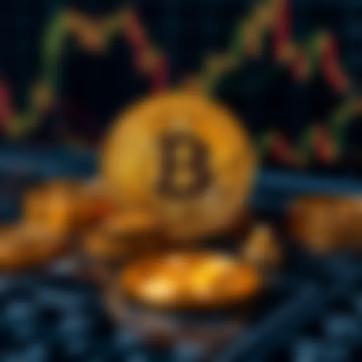 Illustration of technical indicators and external factors influencing Bitcoin value