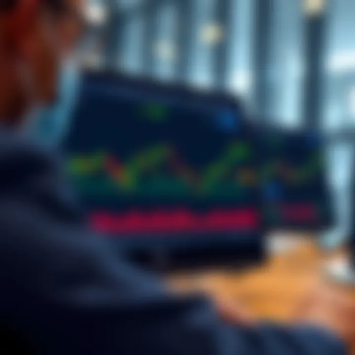 Illustration of a digital trading platform interface showing CFD options