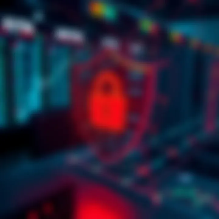 Ensuring Security in Binary Trading Bot Selection Secure data shield symbolizing safety in binary trading bot usage