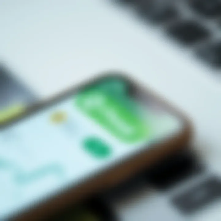 M-Pesa Payment Integration Within Forex Trading App in Kenya Close-up of mobile phone screen with M-Pesa payment integration on a forex trading platform