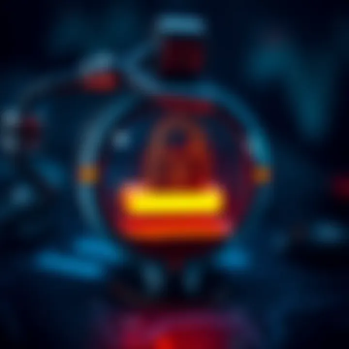 Secure login concept for online trading platform emphasizing encryption and user protection