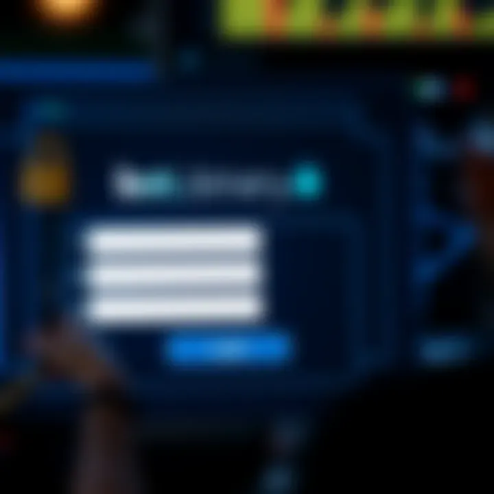 Secure login interface of the bot.binary.com platform displaying user input fields