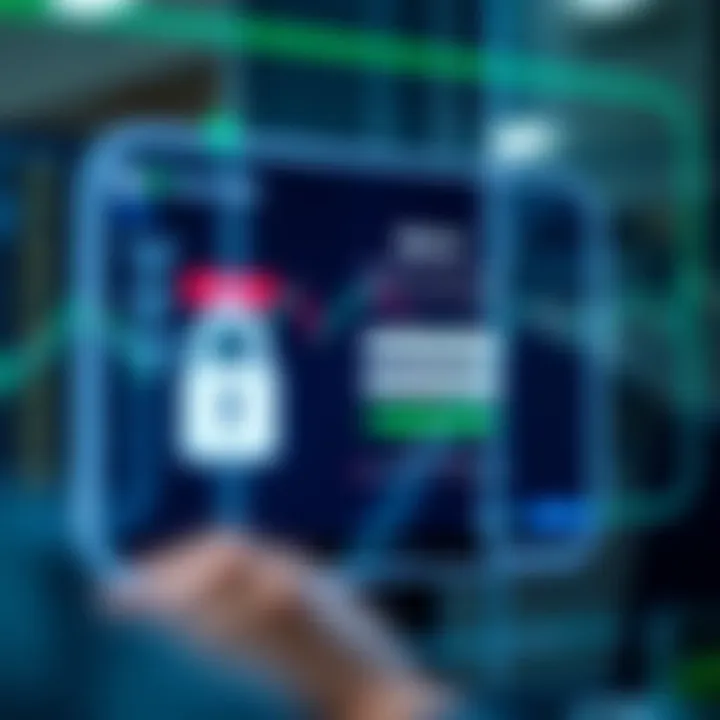 Secure login screen displaying Deriv platform interface with security features