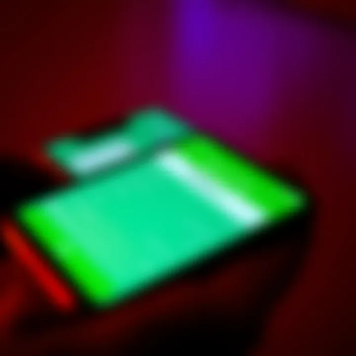 Mobile phone displaying M-Pesa app interface with transaction options visible