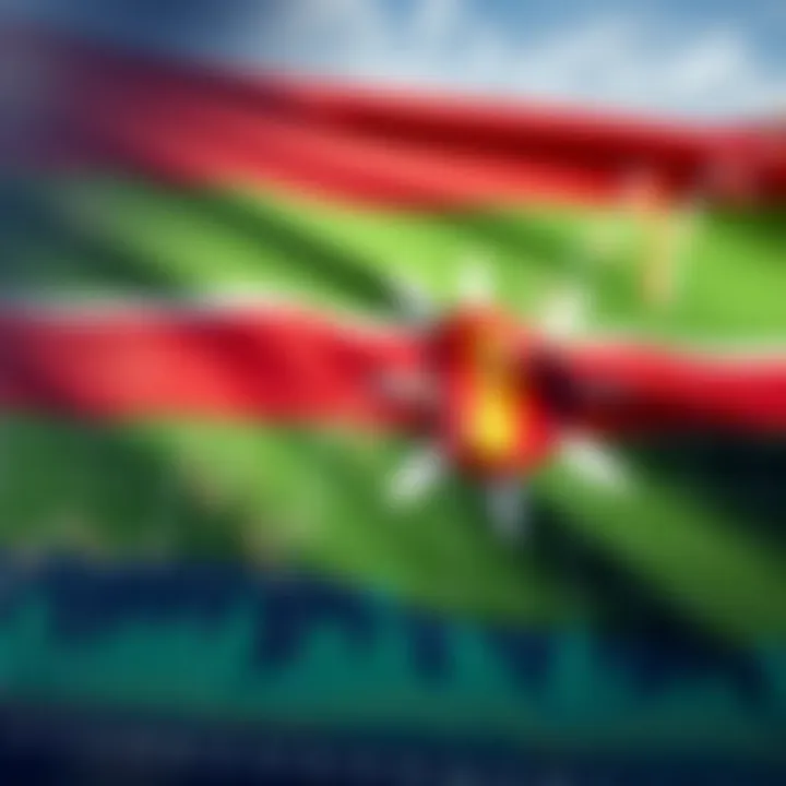 Navigating Cryptocurrency Market Trends in Kenya Graph showing fluctuating cryptocurrency market trends with Kenyan flag in background