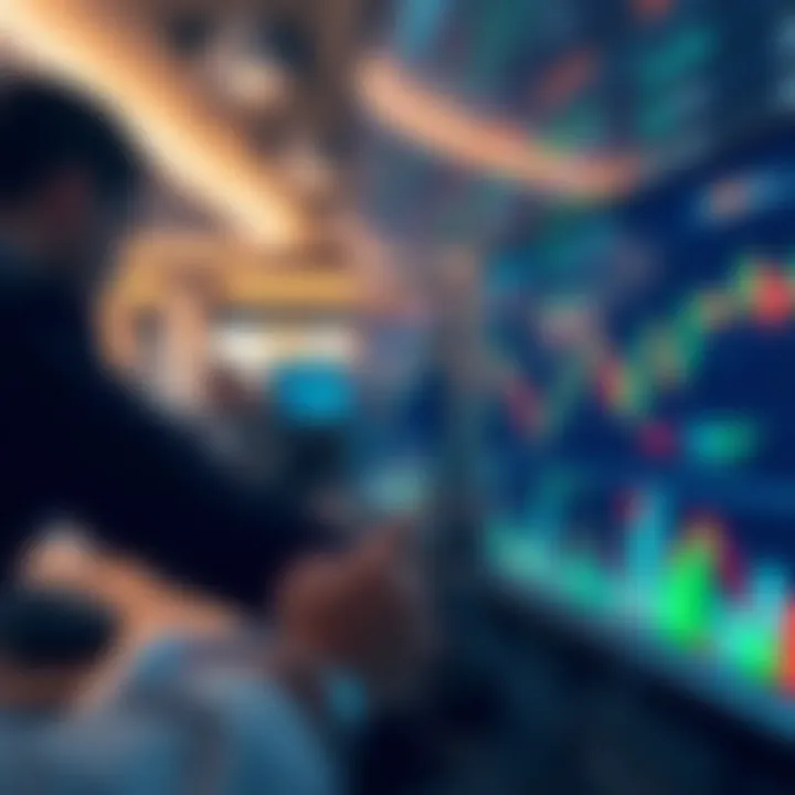 Abstract visualization of risk management techniques employed by DB traders in global markets