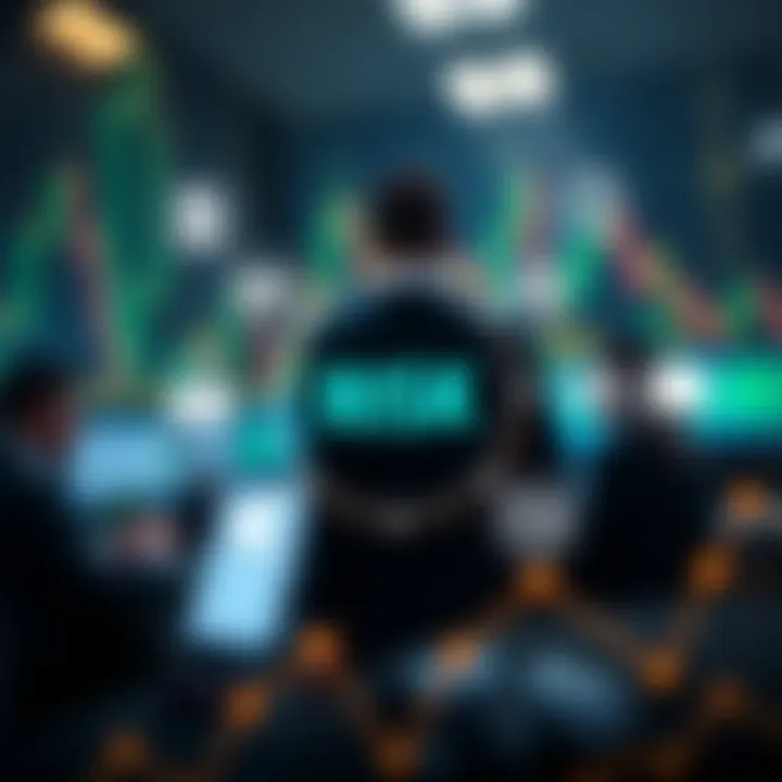 Visual representation of risk management strategies in financial trading with icons for protection and regulation