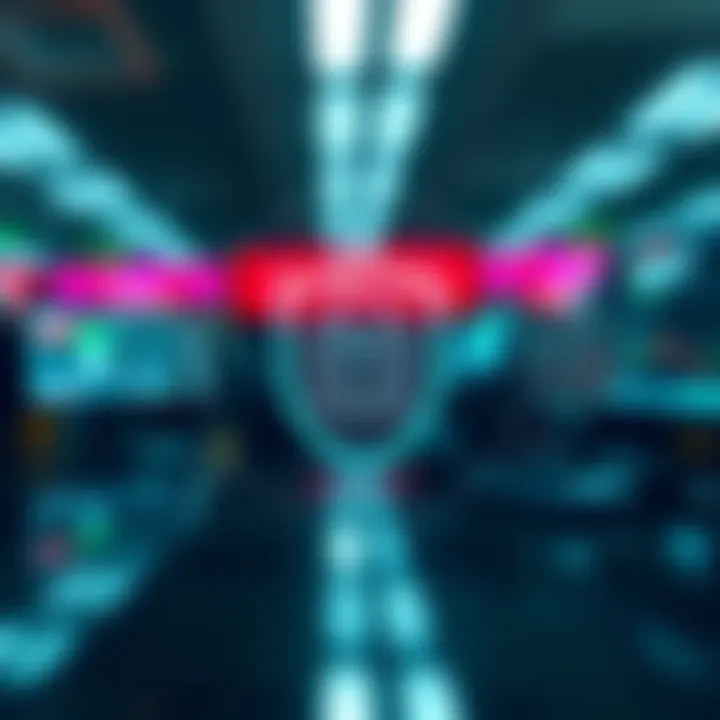 Illustration of secure online transactions with protection features