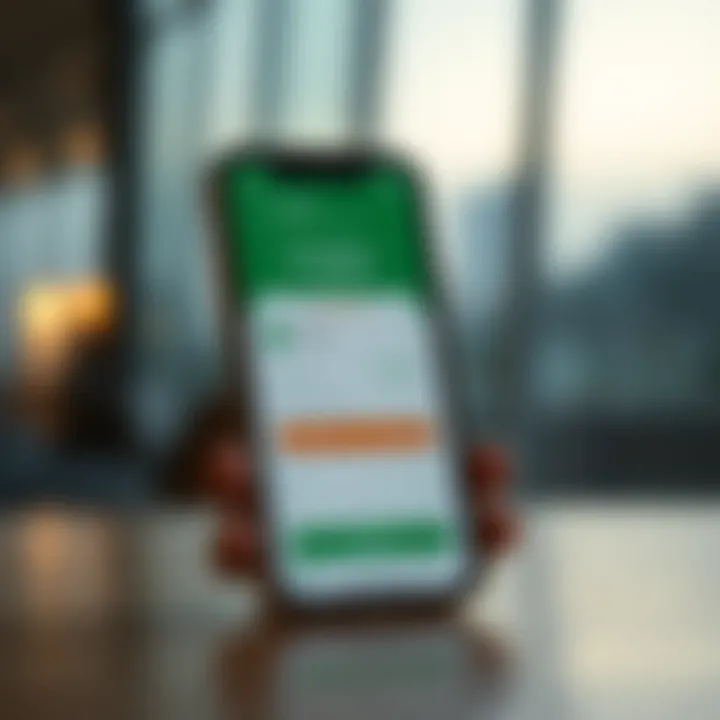 Mobile phone displaying M-Pesa app with Kenyan shilling balance for forex trading