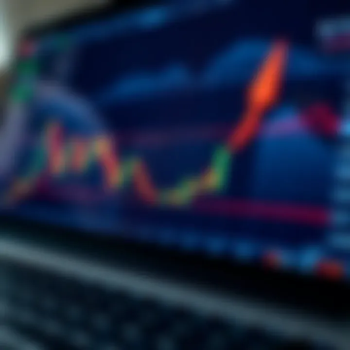 Concept of Funded Forex Trading Account Concept of funded forex account with a digital currency chart and upward trend arrows