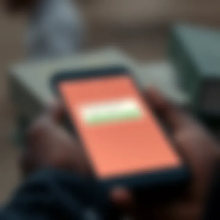 Mobile Phone Showing Instant Money Transfer Confirmation Mobile phone displaying instant money transfer confirmation on screen in Kenya