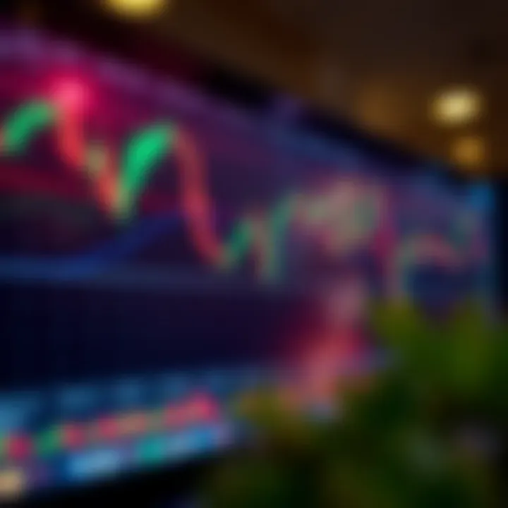 Interactive financial chart displaying candlestick patterns and technical indicators on TradingView platform