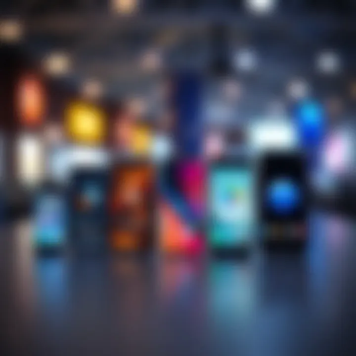 Representation of mobile app evolution showcasing different versions tailored for diverse business needs