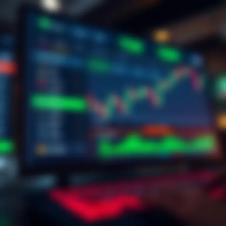 Interface of a binary trading platform showing options for asset selection and trade execution