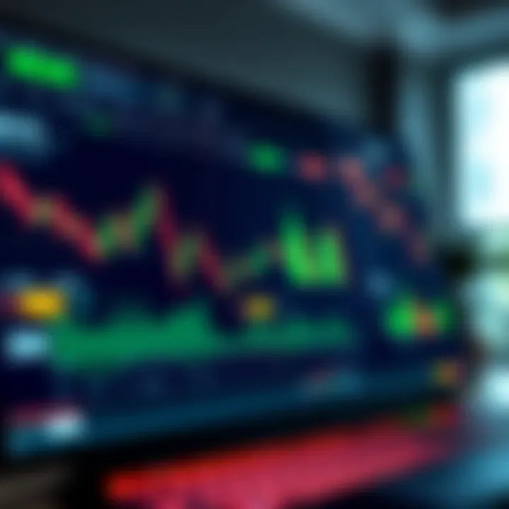 Dashboard displaying a demo trading platform with various financial charts and virtual funds balance