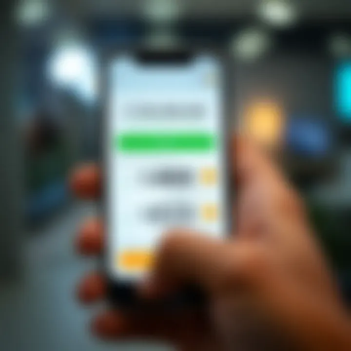 Mobile phone displaying a digital payment transaction screen with Kenyan currency icons