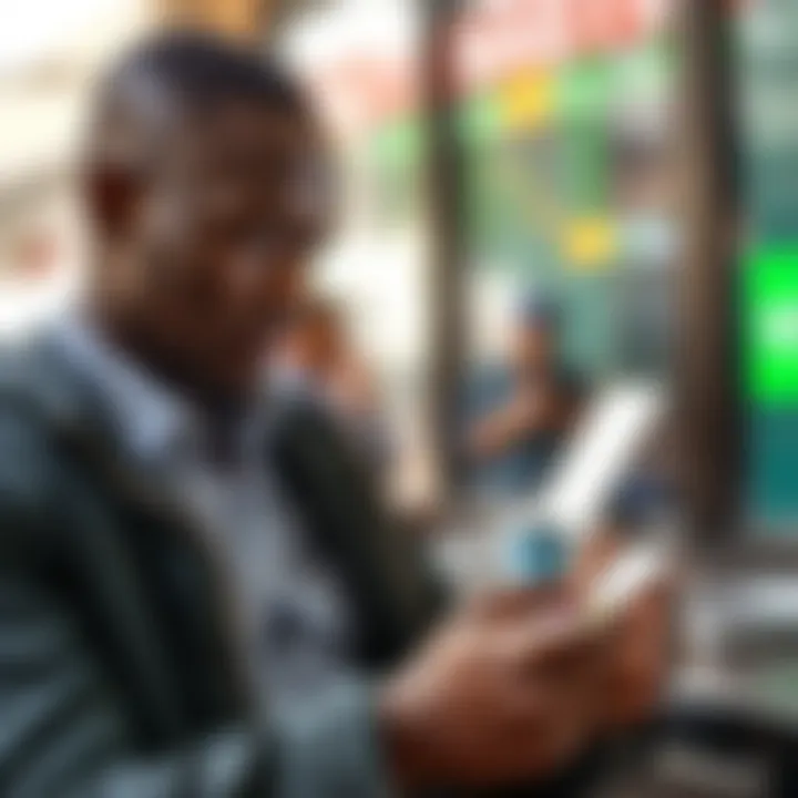 Kenyan trader using mobile phone to fund forex account via M-Pesa