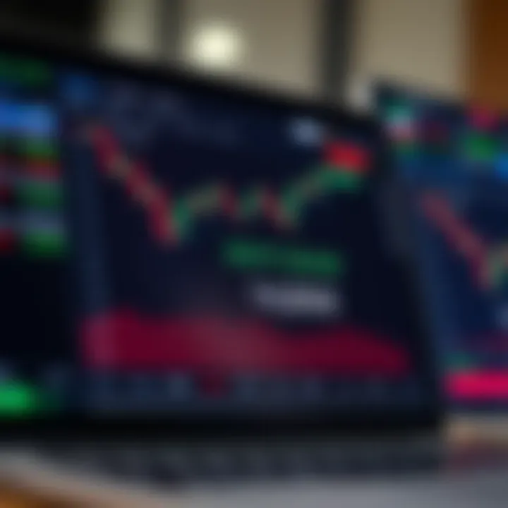 Interface of a forex trading platform displaying currency pairs and demo account balance