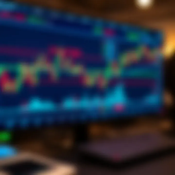 Currency Market Trends Illustrated in Demo Trading Environment Graph showing currency market trends and virtual trading activity