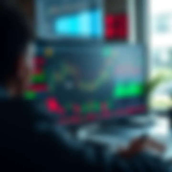 Screenshot of the QX Broker trading platform displaying various market charts and trading tools