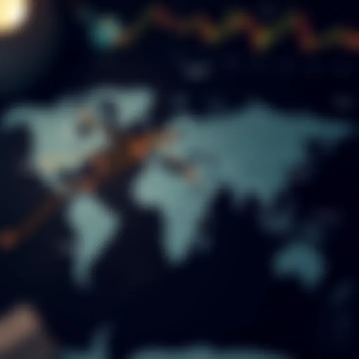 World map highlighting major trade routes and key exporting and importing countries