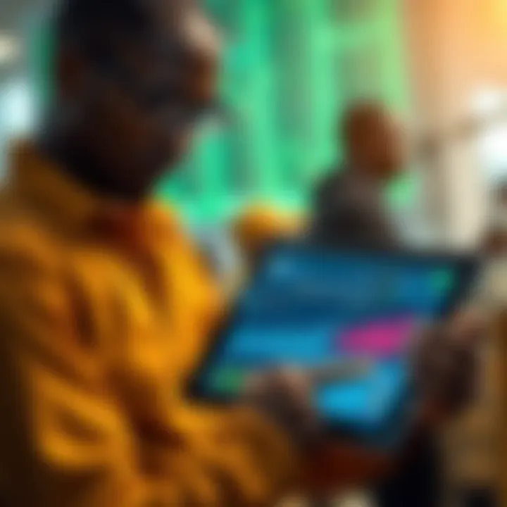 A digital tablet displaying trading data and charts representing the influence of technology on Kenyan traders
