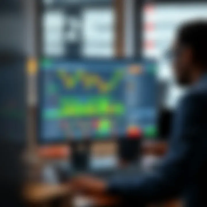 Illustration of a trader integrating TradingView signals with binary options trading decisions on a computer screen