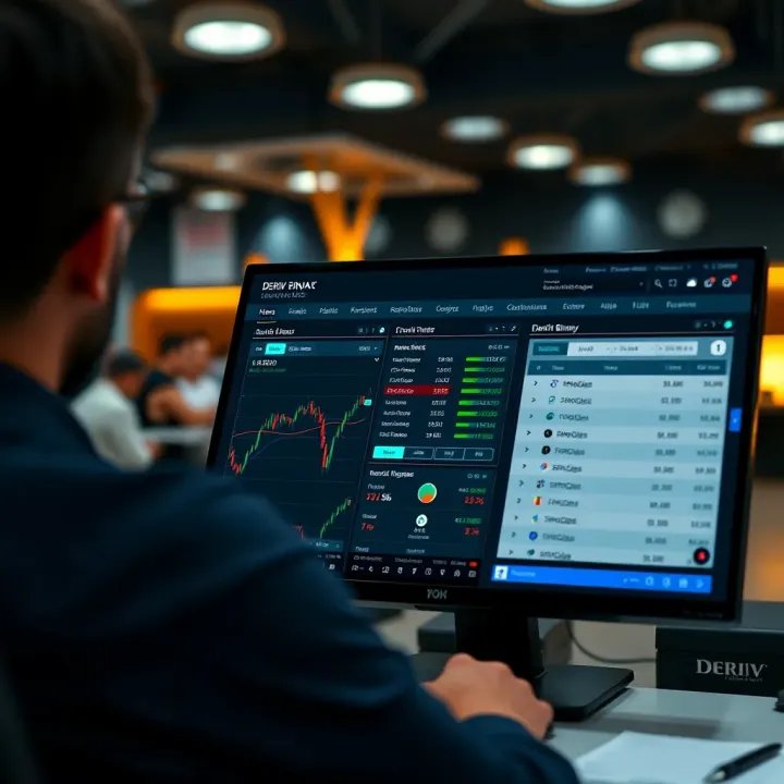Navigating and Managing Your Deriv Binary Account User interface of Deriv Binary platform showcasing navigation and account management features