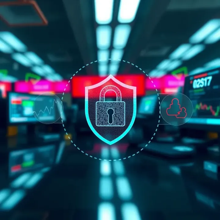 Illustration of secure online transactions with protection features