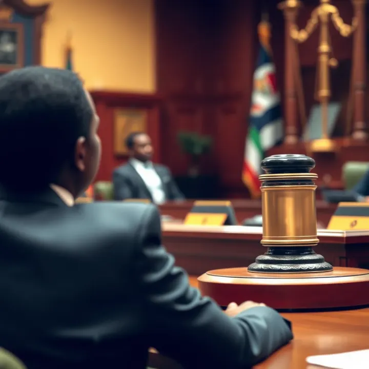 Official courtroom setting highlighting judicial proceedings in Kenya