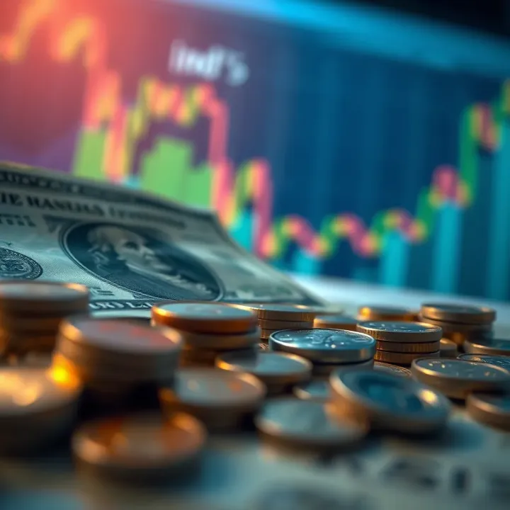 Economic Factors Influencing USD to INR Exchange Rate Illustration of economic indicators like inflation and trade affecting currency value