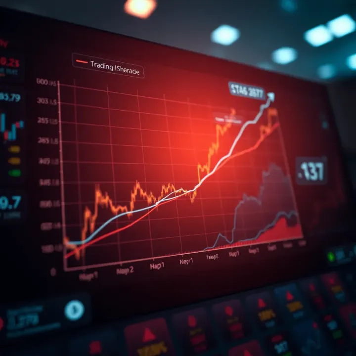 Graph showing the influence of market conditions on trading bot performance