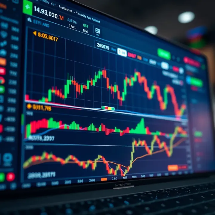 Chart showing trading metrics and platform interface of Expert Option