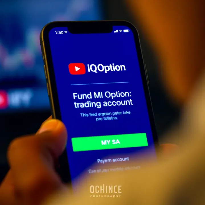 Using M-Pesa to Fund IQ Option Trading Account in Kenya Mobile phone screen displaying M-Pesa payment option for funding trading account