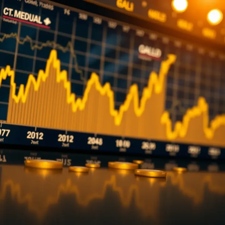 Graph showing fluctuations in gold prices influenced by global economic events
