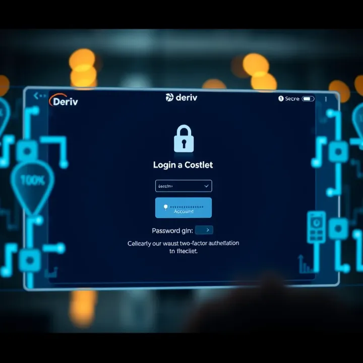 Secure Login to Deriv Real Account Illustration of secure login screen with password entry and two-factor authentication prompt