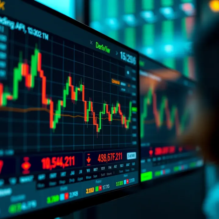 Interactive TradingView chart displaying financial market trends integrated with Deriv API