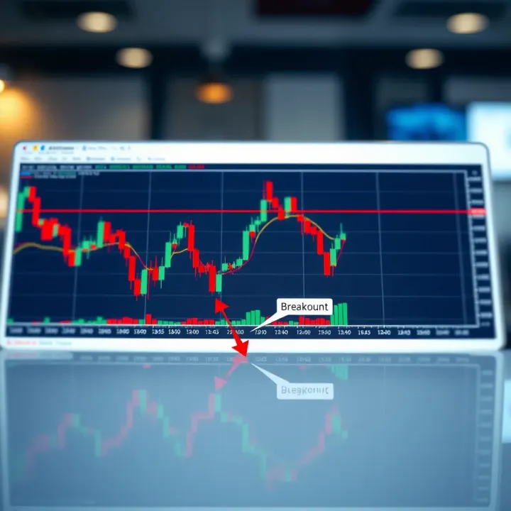Effective Techniques for Analyzing Chart Patterns Visual representation of analyzing chart patterns with annotations highlighting key breakout points and trend reversals