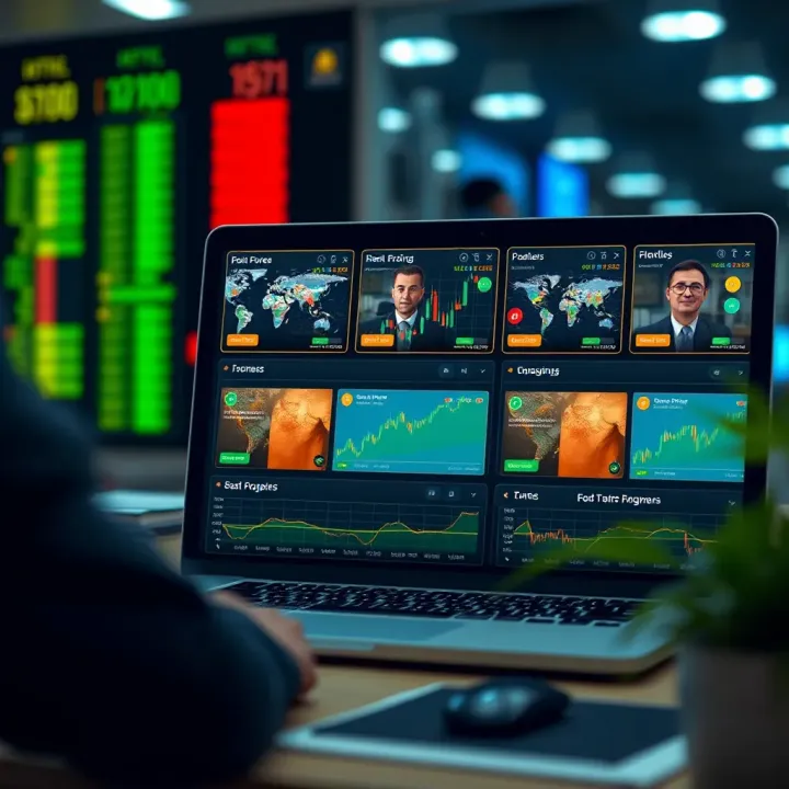 Structured Online Forex Course Learning Platform Visual representation of online forex learning with course modules and progress tracking